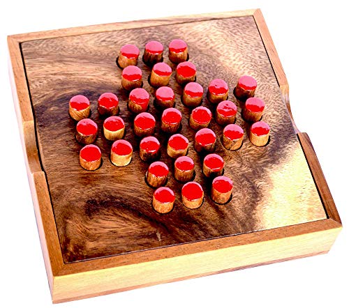 Solitaire Box Large, Solitär Holzspiel, Reisespiel Steckhalma Steckerspiel Knobelholz Denkspiel Knobelspiel Geduldspiel für einen Spieler Solitaire Box Large, Solitär Holzspiel, Reisespiel Steckhalma Steckerspiel Knobelholz Denkspiel Knobelspiel Geduldspiel für einen Spieler von Knobelholz.de