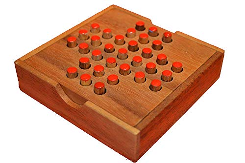 Solitaire Box small Reisespiel Solitär Steckhalma Steckerspiel Knobelholz Denkspiel Knobelspiel Geduldspiel für einen Spieler Solitaire Box small Reisespiel Solitär Steckhalma Steckerspiel Knobelholz Denkspiel Knobelspiel Geduldspiel für einen Spieler von Knobelholz.de