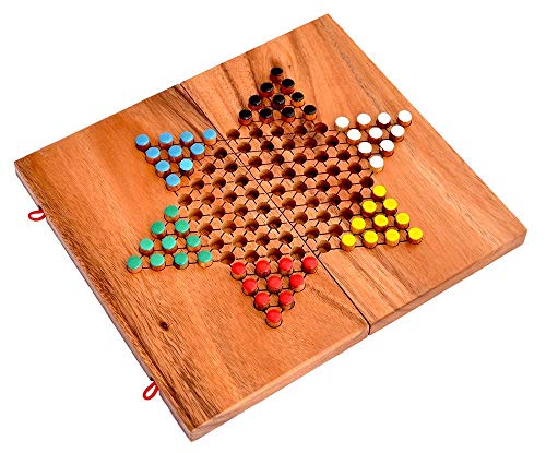 Sternhalma Klappbrett Strategiespiel bis zu 6 Spieler Halmabrett Knobelholz Gesellschaftsspiel Steckhalma Halma Chinese Checker von Knobelholz.de