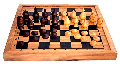 Thai Chess Board, thailändisches Schachbrett mit Figuren aus Holz, Knobelholz Strategiespiel, Spielbox, Thai Schach, Schachbrett aus Holz, Gesellschaftspiel, Brettspiel, von Knobelholz.de