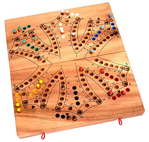 Tock Tock Knobelholz Brettspiel für 6 Spieler Gesellschaftsspiel mit Spielkarten für Einzel Spieler oder Teams spannendes Klappspiel aus Holz Tock Tock Knobelholz Brettspiel für 6 Spieler Gesellschaftsspiel mit Spielkarten für Einzel Spieler oder Teams spannendes Klappspiel aus Holz von Knobelholz.de