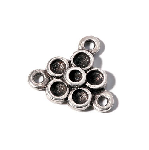 Knorr Prandell 2365862 Blümchen mit 3 Ösen, 14 x 16 mm, altsilber von KnorrPrandell