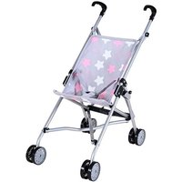 Knorrtoys 12644 - Puppenbuggy Sim Star Grey Pink, klappbar, Schieberhöhe: 55cm von Knorrtoys