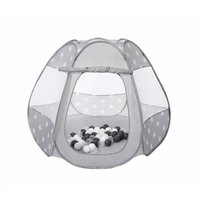 Knorrtoys 55341 - Bällebad - Bellox Grey white stars, inkl. 50 Bälle grey, creme, transparent von Knorrtoys