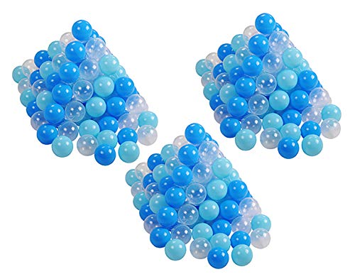 KNORRTOYS.COM 56773 ca. Ø6 cm-300 Balls/Soft Blue/transparent Bälleset, bunt, 6 cm von KNORRTOYS.COM
