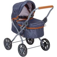 Knorrtoys 63330 - Puppenwagen Mini Lili Dark Blue, klappbar, Schieberhöhe: 56cm von Knorrtoys