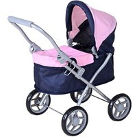 Knorrtoys 63342 - Puppenwagen Mini Lili Princess Blue, klappbar, Schieberhöhe: 56cm von Knorrtoys