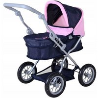 Knorrtoys 63442 - Puppenwagen First Princess Blue, klappbar, Schieberhöhe: 40-66cm von Knorrtoys
