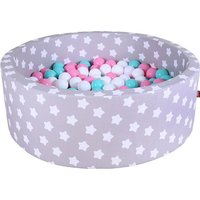Knorrtoys 68159 - Bällebad Soft Grey White Stars mit 300 Bälle rosa/mint, ca.90x90x30cm Knorrtoys 68159 - Bällebad Soft Grey White Stars mit 300 Bälle rosa/mint, ca.90x90x30cm von Knorrtoys
