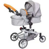 Knorrtoys 90932 - Kombi-Puppenwagen Boonk Stone Brown, mit Zubehör, umbaubar, Schieberhöhe: 45-82cm von Knorrtoys