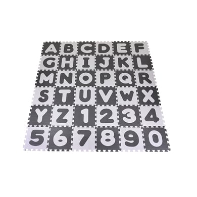 knorr toys® Puzzlematte - Alphabet + Zahlen grau-weiß von knorr toys®