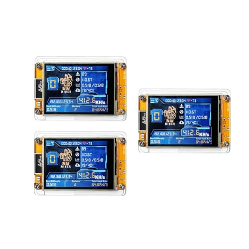 Knoruley 3 Stück Bitcoin NerdMiner V2 NMMiner Hashrate 411KH/S ESP32 2,8 Display Crypto Solo Lottery ESP32-2432S028R DROOM von Knoruley