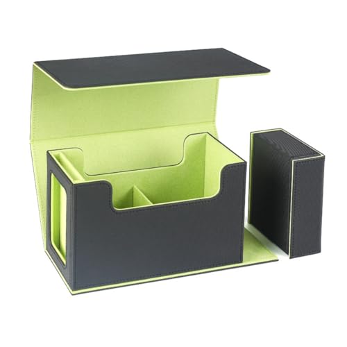 Knoruley Kartenspielbox mit Sichtfenster, Kartenspielhülle mit Würfelfach, Kartenaufbewahrungsbox, 35pt Magnetischer Kartenhalter, Grün Knoruley Kartenspielbox mit Sichtfenster, Kartenspielhülle mit Würfelfach, Kartenaufbewahrungsbox, 35pt Magnetischer Kartenhalter, Grün von Knoruley