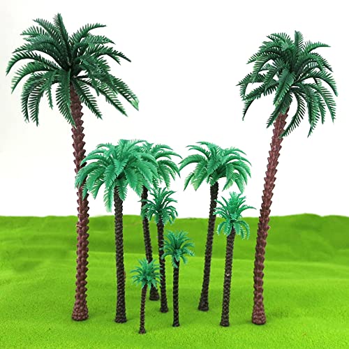 25 Stücke Mini Palmen Deko, Palmen Modell, Mini Palmen modell, Kunststoff Palme Kokosnuss, Kokospalmen Modelle, verwendet für Wasserpflanzen, Miniaturarchitekturbäume, Architekturmodelllandschaften von Knowing