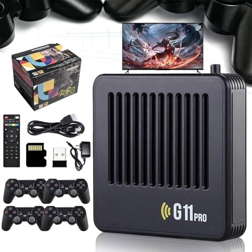 2026 Neu Retrowave G11 Pro, G 11 Pro Retro Konsole, 4k HD Retro Wave G11 Pro, G11 Pro Konsole 100000 Spiele 4k, Portable Plug & Play Video Games with 4 Wireless Dual Controllers (256GB+4Griffen) von Knubbuf