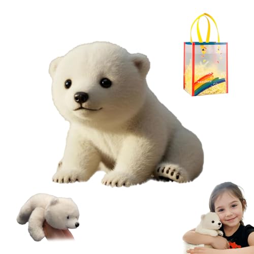 Knubbuf The Polar Pal – The Plush That Calms You in Seconds, Ultra-Soft Fur, Interactive, Realistic Polar Bear Plush Toy, for Children and Adults (1Pc) von Knubbuf