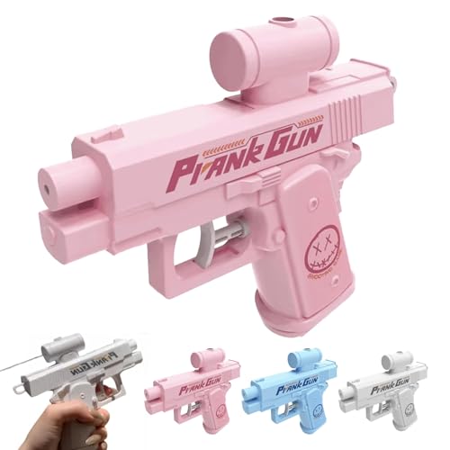 Prank Two-Way Water Gun, Prank Water Gun with Backsplash Effect, Wasser Spritzt Hin und Her, Kreatives Sommerspiel im Freien/im Park, Kampfspielzeug-Wasserpistole (Pink) von Knubbuf