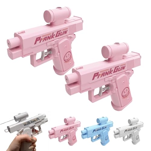 Prank Two-Way Water Gun, Prank Water Gun with Backsplash Effect, Wasser Spritzt Hin und Her, Kreatives Sommerspiel im Freien/im Park, Kampfspielzeug-Wasserpistole (Pink +Pink) von Knubbuf