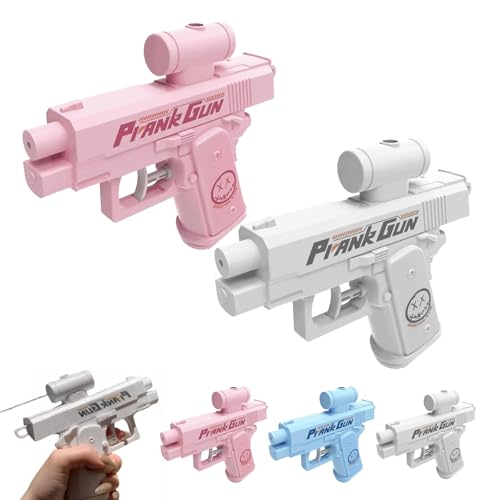 Prank Two-Way Water Gun, Prank Water Gun with Backsplash Effect, Wasser Spritzt Hin und Her, Kreatives Sommerspiel im Freien/im Park, Kampfspielzeug-Wasserpistole (Pink +Weiß) von Knubbuf