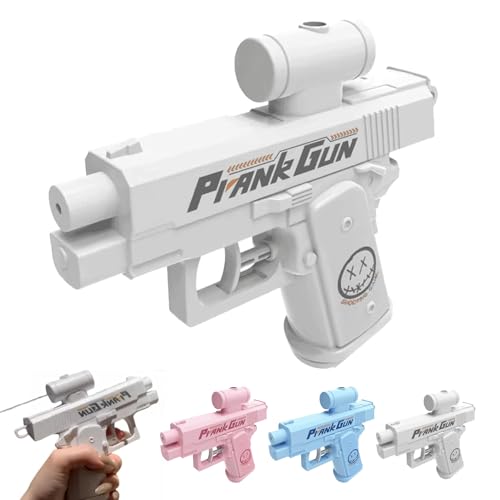 Prank Two-Way Water Gun, Prank Water Gun with Backsplash Effect, Wasser Spritzt Hin und Her, Kreatives Sommerspiel im Freien/im Park, Kampfspielzeug-Wasserpistole (Weiß) von Knubbuf