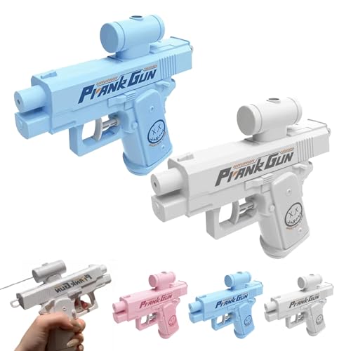 Prank Two-Way Water Gun, Prank Water Gun with Backsplash Effect, Wasser Spritzt Hin und Her, Kreatives Sommerspiel im Freien/im Park, Kampfspielzeug-Wasserpistole (Weiß+Blau) von Knubbuf