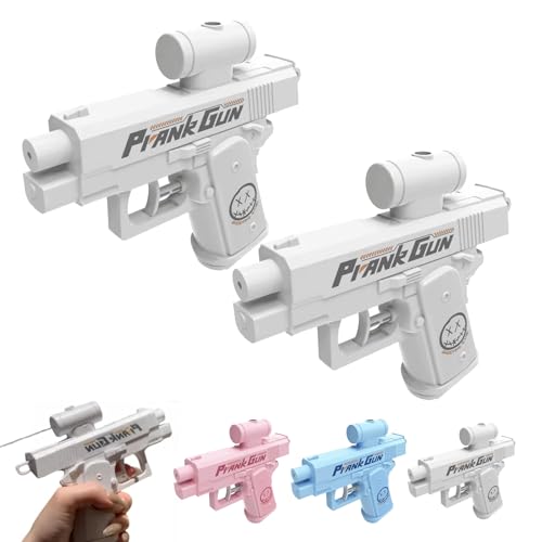 Prank Two-Way Water Gun, Prank Water Gun with Backsplash Effect, Wasser Spritzt Hin und Her, Kreatives Sommerspiel im Freien/im Park, Kampfspielzeug-Wasserpistole (Weiß+Weiß) von Knubbuf