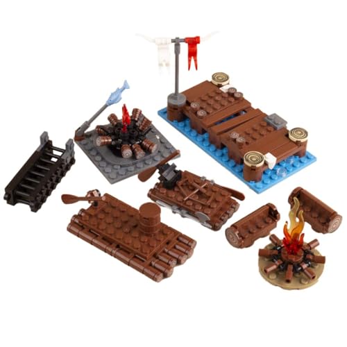 KoDeer Custom Minifiguren Set, Custom Waffen Klemmbausteine Set, MOC Mittelalterliche Boote Bausatz von KoDeer