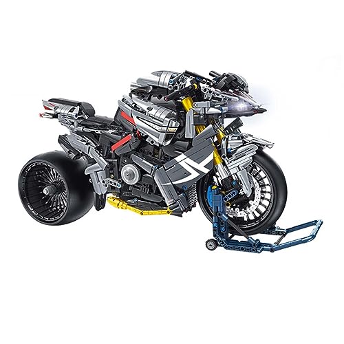 KoDeer Technik Motorrad Bausatz, 2426 Teile Rennmotorrad Klemmbausteine Set für BKING, Bausteine Kompatibel mit Lego von KoDeer