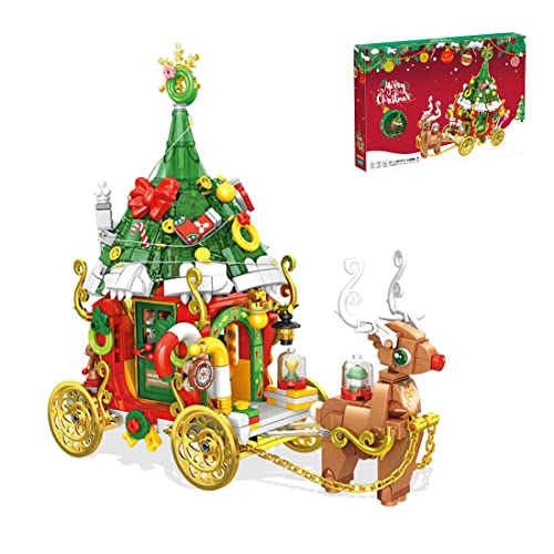 KoDeer Weihnachts-Rentierwagen Bausatz, 648 Teile Weihnachten Modellbausatz, Bausteine Kompatibel mit Lego von KoDeer
