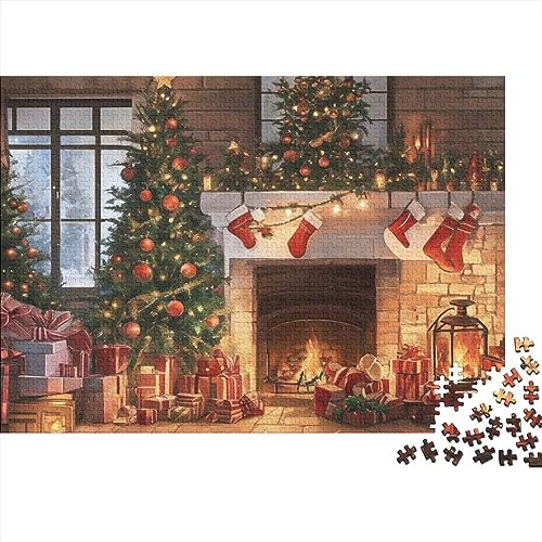 1000 Teile Puzzle Heiligabend für Erwachsene Weihnachtshaus Familie Aktivität Intellektuelle Pädagogische von KoNsev