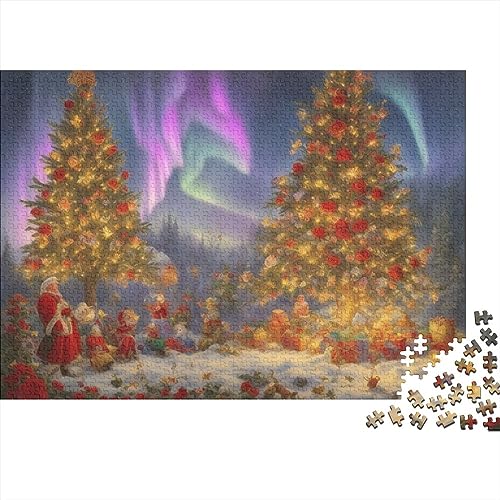 1000 Teile Puzzle Weihnachtsstadt für Erwachsene Heiligabend Aurora Dauerhafte Herausforderungsstufe: hart von KoNsev