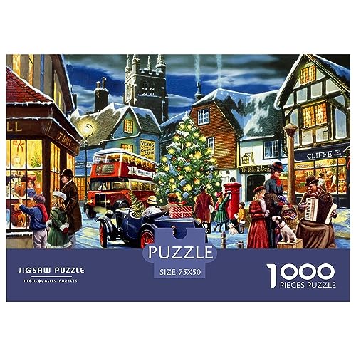 1000 Teile Puzzle Weihnachtsstadt für Erwachsene Weihnachtshaus Herausforderung Spiel Unmögliche Herausforderungen Herausforderungsstufe: hart von KoNsev