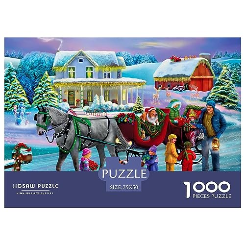 1000 Teile Puzzle Weihnachtsstadt für Erwachsene Weihnachtshaus Herausforderung Spiel Unmögliche Herausforderungen Herausforderungsstufe: hart von KoNsev