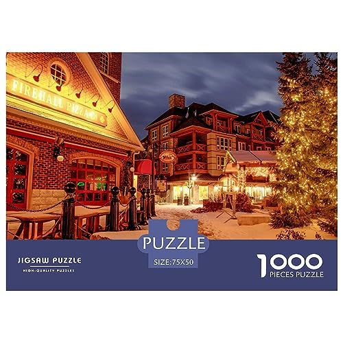 1000 Teile Puzzle Weihnachtsstadt für Erwachsene Weihnachtshaus Langlebige Herausforderungsstufe: hart von KoNsev