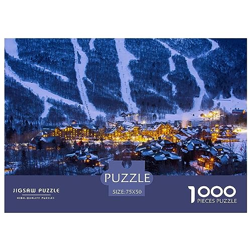 1000 Teile Puzzle für Erwachsene Weihnachtsstadt Herausforderung Spiel Weihnachtshaus Familienaktivität Unmögliche Herausforderungen für Erwachsene von KoNsev