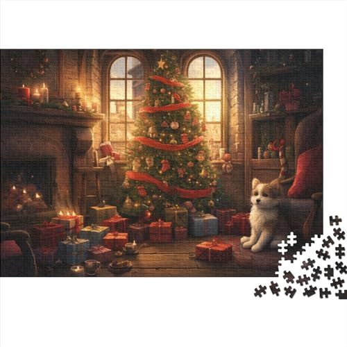 1000 Teile Puzzlespiel Weihnachtshaus für Erwachsene Weihnachtsstadt Langlebige Lernspiele Herausforderungsstufe: hart von KoNsev