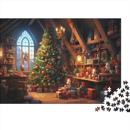1000 Teile Puzzlespiel Weihnachtshaus für Erwachsene Weihnachtsstadt Langlebige Lernspiele Herausforderungsstufe: hart von KoNsev