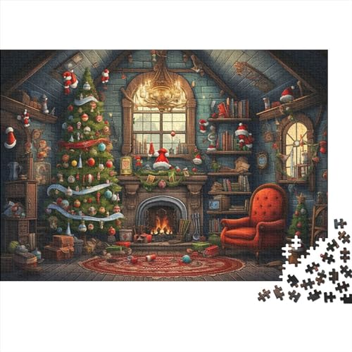 1000 Teile Puzzlespiel Weihnachtshaus für Erwachsene Weihnachtsstadt Langlebige Lernspiele Herausforderungsstufe: hart von KoNsev