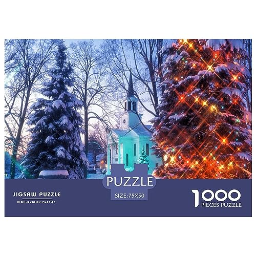 1000 Teile Puzzlespiel Weihnachtsstadt für Erwachsene Weihnachtshaus Langlebige Lernspiele Herausforderungsstufe: hart von KoNsev