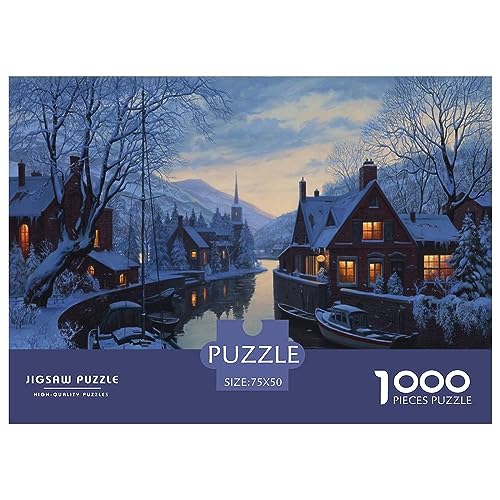 1000 Teile Puzzlespiel Weihnachtsstadt für Erwachsene Weihnachtshaus Pädagogische unmögliche Herausforderungen von KoNsev