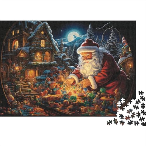 1000 Teile Puzzlespiel Weihnachtsstil für Erwachsene Weihnachtsmann Langlebige Lernspiele Herausforderungsstufe: hart von KoNsev
