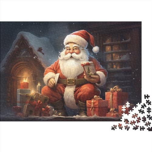 1000 Teile Puzzlespiel Weihnachtsstil für Erwachsene Weihnachtsmann Langlebige Lernspiele Herausforderungsstufe: hart von KoNsev