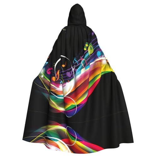 150 cm Kapuzenumhang, Unisex, Halloween-Umhang für Teufel, Hexe, Zauberer, Halloween, Weihnachten, Cosplay, bunte Musik von KoNsev