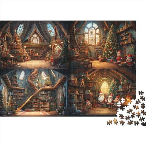 300 Teile Puzzle Weihnachtshaus für Erwachsene Weihnachtsstadt Langlebige Herausforderungsstufe: hart von KoNsev