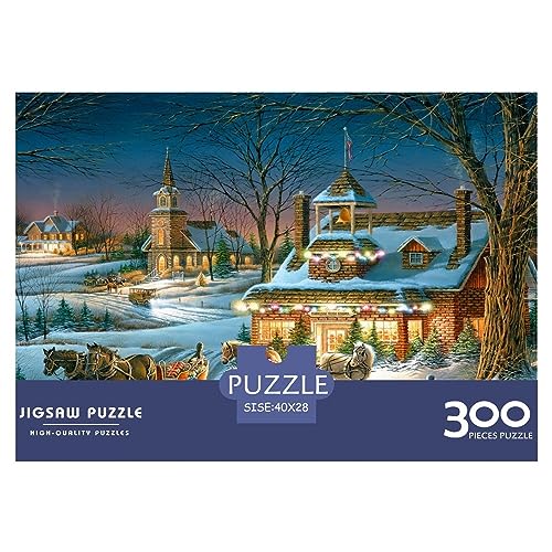 300 Teile Puzzle Weihnachtsstadt für Erwachsene Weihnachtshaus Langlebige Herausforderungsstufe: hart von KoNsev