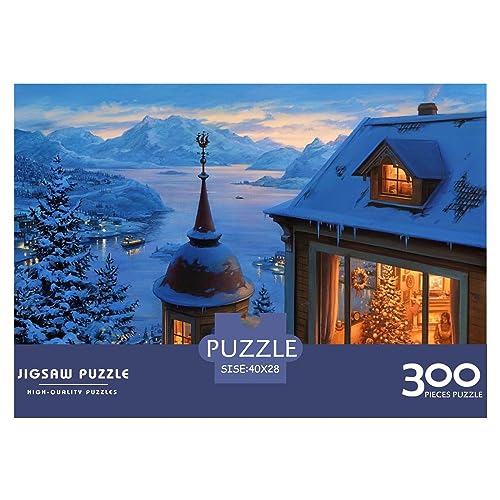 300 Teile Puzzle Weihnachtsstadt für Erwachsene Weihnachtshaus Langlebige Herausforderungsstufe: hart von KoNsev