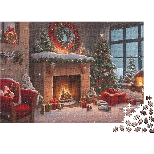 300 Teile Puzzlespiel Heiligabend für Erwachsene Weihnachtshaus Langlebige Lernspiele Herausforderungsstufe: hart von KoNsev