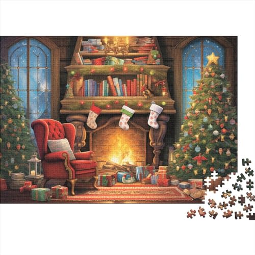 300 Teile Puzzlespiel Weihnachtshaus für Erwachsene Weihnachtsstadt Langlebige Lernspiele Herausforderungsstufe: hart von KoNsev