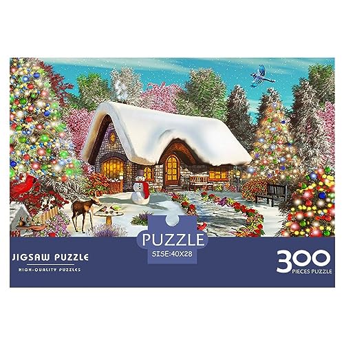 300 Teile Puzzlespiel Weihnachtsstadt für Erwachsene Weihnachtshaus Langlebige Lernspiele Herausforderungsstufe: hart von KoNsev