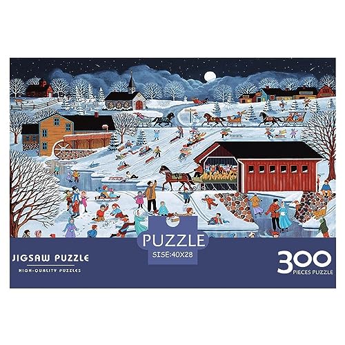 300 Teile Puzzlespiel Weihnachtsstadt für Erwachsene Weihnachtshaus Langlebige Lernspiele Herausforderungsstufe: hart von KoNsev